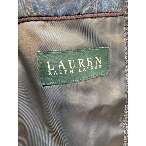 Lauren Ralph Lauren Mens Wool & Cashmere Blazer 46L Gray Check Pattern - Picture 2 of 13